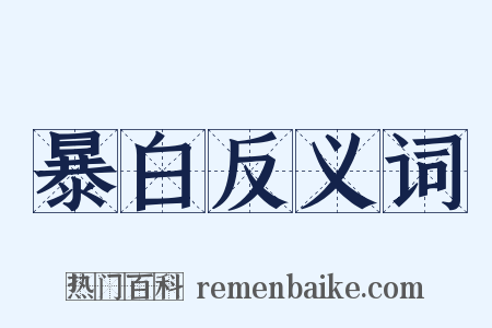 暴白反义词是什么意思的图片